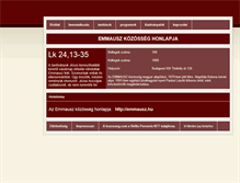 Tablet Screenshot of emmausz.kozosseg.com