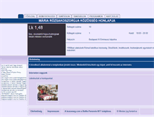 Tablet Screenshot of mariakoszoruja.kozosseg.com