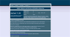 Desktop Screenshot of antiochia-sopron.kozosseg.com